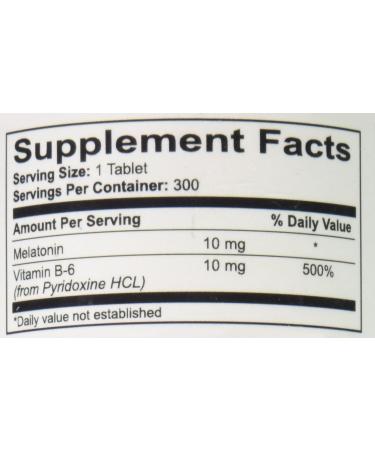 Melatonin 10 mg Tablets Quick Release Natural Nighttime Sleep Aid for Adults. (300 Count) 300 Count (Pack of 1) - Buy Online on GoSupps.com