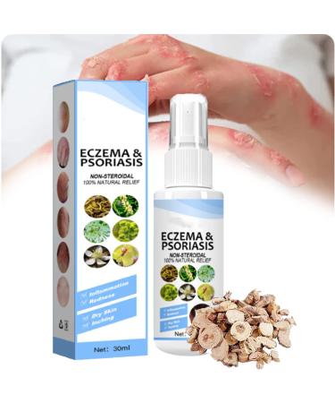 Xunnisa Meellop Herbal Psoriasis Relief Spray Natural Herbal Psoriasis Relief Spray 30ml Soothing and Moisturizing Psoriasis Treatment Spray for All Skin (1pcs)