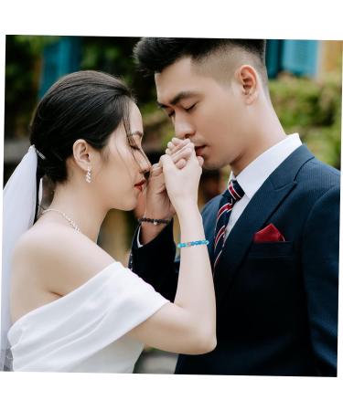 CALLARON 2 Pairs Matching Beaded His and Hers Magnetic for Couples Couple Distance Couples Wristbands Promise Mens Bangle Bracelet Valentine's Day Gift Alloy Wrist Chain Lovers Crown 7x6.5cmx5pcs As Shownx5pcs - Buy Online on GoSupps.com