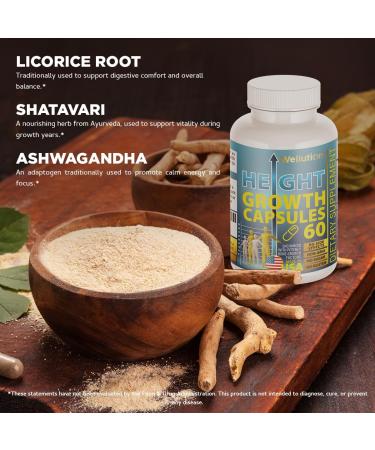 WELLUTION Bone Strength & Growth Support for Kids & Teens Calcium, Collagen, Vitamin D3 & Herbal Blend 60 Capsules, Non-GMO, Gluten-Free, Made in USA - Buy Online on GoSupps.com