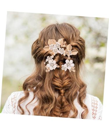 Mikinona 1 Set Leaves and Flowers Hair Comb Wedding Hairpin Hair Accessories for Women Flower Headpieces for Women Girl Headpieces for Wedding Bride Headpiece Flower Hair Combs - Buy Online on GoSupps.com