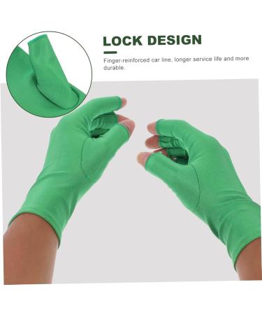 FOMIYES 2 Pairs Nail Gloves Sleeves Gloves Uv Protection Care Glove Half Finger Stretchy Gloves Manicure Shield Gloves Anti Uv Gloves Elastic Spandex Anti- - Buy Online on GoSupps.com