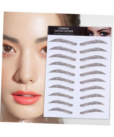 SOESFOUFU Authentic Eyebrows 4pcs Eyebrow Stickers Waterproof Stickers Semi Permanent Eyebrows Eyebrow Stencils 4d Modify Mold - Buy Online on GoSupps.com