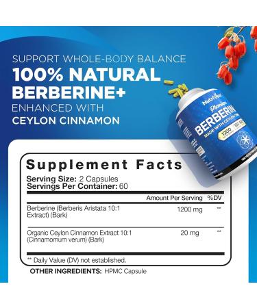 Nutrivein Premium Berberine, Apple Cider Vinegar, & Liposomal Vitamin C Supplement Bundle: High-Absorption Vitamin C Capsules, ACV Capsules, & Berberine Supplement for Wellness & Immunity - Buy Online on GoSupps.com