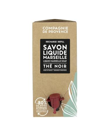 Compagnie de Provence Savon de Marseille Extra Pure Liquid Soap Black Tea 101.4 Fl Oz Eco Refill