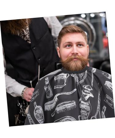 VINTORKY Barber Apron Beard Pattern Barber Gown Lipgloss Organizers Twisted Braid Afro Wig Hair Topper Bangs Salon Hair Cape Hair Styling Waterproof Hairdressing Cape Hair Dye Haircut Cape - Buy Online on GoSupps.com