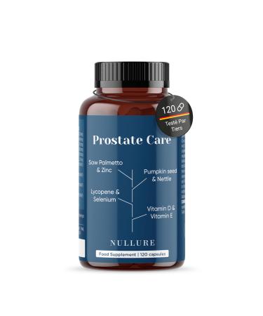 Nullure Formule Prostate et Confort Urinaire | Saw Palmetto + Pepin de Courge + Lycop ne + Ortie | Test par tiers en Allemagne | Sans additifs & Vegan | 120 g lules (2 mois) | Fabriqu Barcelone