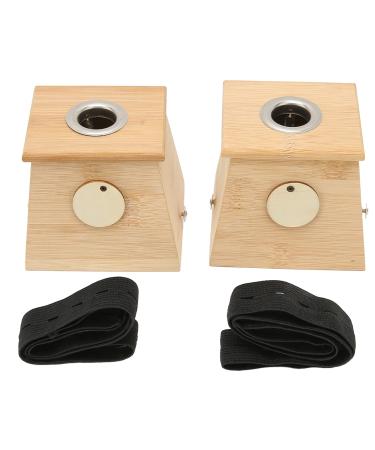 Moxibustion Box 2 Pieces Single Hole Bamboo Moxibustion Box Moxa Roller Stick Holder Acupuncture Moxibuting Tool