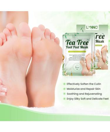 Tea Tree Foot Peel Mask - Exfoliating Treatment for Callused and Cracked Heels - 2 Pack - Buy Online on GoSupps.com