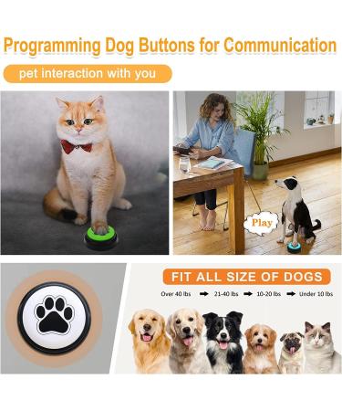 ChunHee Dog Buttons for Communication Dog Buttons Training Words-Dog Talking Speaking Button 30 Seconds Voice Recordable Speech Button Pet Training Dog Answer Buzzers Pack of 8 (Battery Included) - Buy Online on GoSupps.com