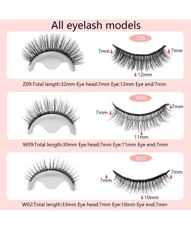 LALASTYLE Reusable Self Adhesive Eyelashes No Glue Needed Natural Long Thick Fake Eye Lashes for Daily Use Stable Waterproof and Easy to Put On (3 Pairs ) - Buy Online on GoSupps.com