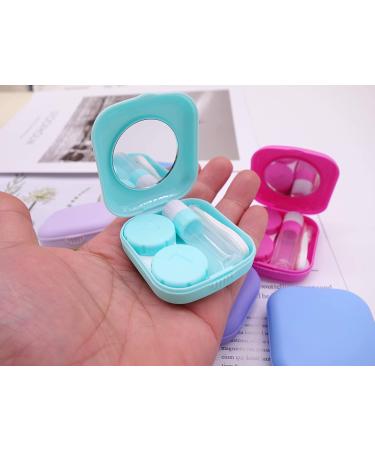 Kuanfine 6 Pack Contact Lens Case Kit - Cute Travel Soak Storage Container with Mirror, Bottle, Tweezers & Applicator - Buy Online on GoSupps.com