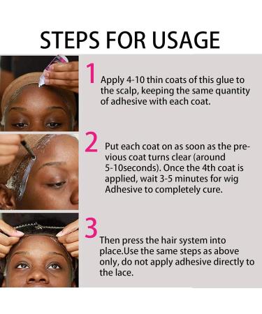 Lace Wig Glue Wig Glue Lace Front Hair Bonding Glue Wig Glue Lace Strong Hold Bond Hair Adhesive Invisible Hair Glue for Wigs 30ML Fast Drying Waterproof - Buy Online on GoSupps.com