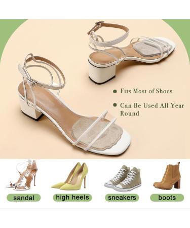 Metatarsal Pads for Women | Anti-Sliding Forefoot Cushions for Open Toe Shoes | Pain Relief & Comfort | 3-Pair Set (Beige Black Clear - Buy Online on GoSupps.com