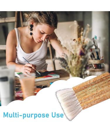 KAIY Sheep Hair Hake Brush 2 1/2 inch Blender Brush with Bamboo Handle - Ideal for Watercolor, Pottery, Kiln Wash, and Ceramic Painting - Buy Online on GoSupps.com