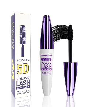 Black 5D Telescopic Mascara for Eyelashes Waterproof Smudge-Proof Long Lasting Colored Mascara Black Volume and Lying Non-Clump Fast Dry Curling Defing Eye Lashes Mascara Cosplay Use 01# Black - Buy Online on GoSupps.com