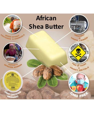 8oz. Raw Unrefined African Shea Butter from Ghana - Pure Ivory Shea Butter - Buy Online on GoSupps.com
