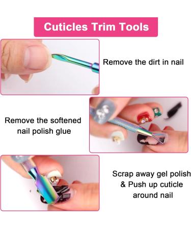 Acrylic Nail Clippers Nail Tips Cutter for Acrylic False Fake Gel Artificial Nails Professional Manicure Pedicure Trimmer Nail Care Tools Nail Trimmer with Cuticle Pusher Triangular Cuticle Peeler - Buy Online on GoSupps.com