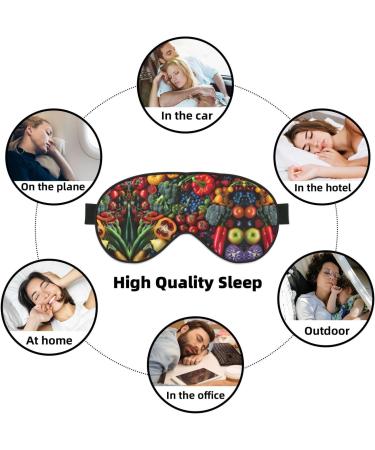 Buy SSIMOO Fresh Fruits & Vegetables Sleep Mask - Adjustable Breathable Fashionable Eye Mask for Comfortable Sleep | International Shipping - Buy Online on GoSupps.com