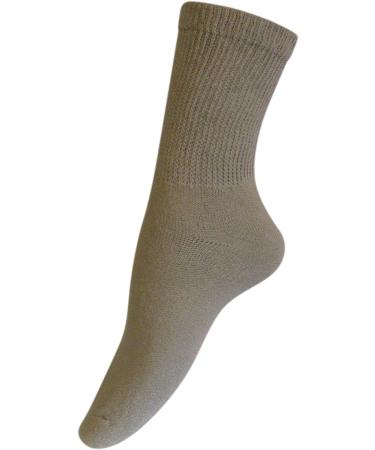 Men's Khaki Diabetic Crew Socks 3-Pack | Size 10-13 | Made in USA - Buy Online on GoSupps.com