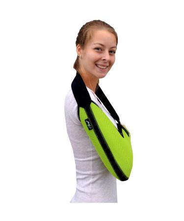 Adult Arm Sling - M Lime/Black Trim | Secure Fit, Cooling Fabric | Fits Right or Left Arm - Buy Online on GoSupps.com