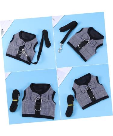 Buy Minkissy 2pcs Small Pet Harness Dress for Ferrets Bunnies and Small Animals - Gray & Black - Perfect for Guinea Pigs Hedgehogs & More - Buy Online on GoSupps.com