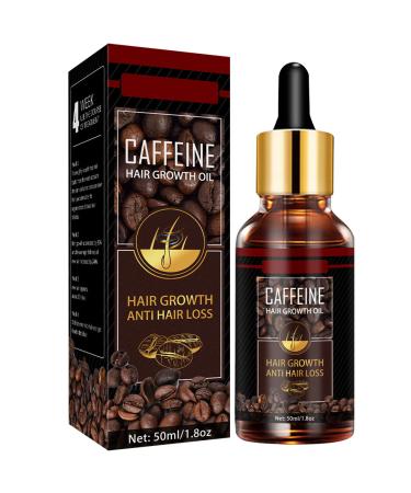 Hair Growth Serum, Hair Oil for Dry Damaged Hair and Growth, Hair Growth Oil Natural with Caffeine, Biotin and Castor for Stronger & Thicker Hair 1.8 Fl Oz
