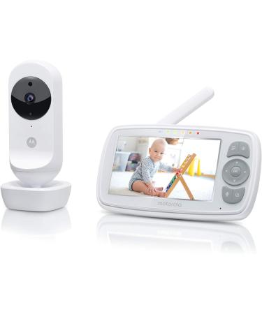 Motorola Nursery Ease 34 - Baby Monitor with Camera - 4.3 Inch Video Baby Monitor Display - Night Vision Bidirectional Communication Lullabies Zoom Room Temperature Monitoring - White - Buy Online on GoSupps.com