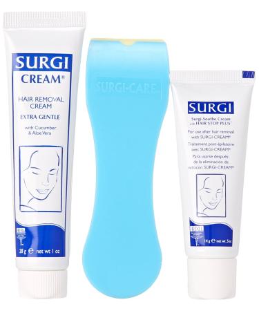 Surgi-cream Extra Gentle Hair Remover for Face - 3 Pack, 1-Ounce Tubes - Buy Online on GoSupps.com