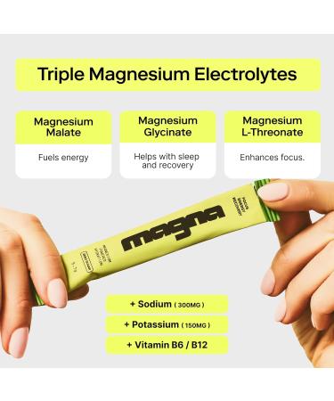 MAGNA Electrolytes Powder Drink Mix for Hydration Energy & Focus Support with Magnesium L Threonate Sodium Potassium Vitamin D B6 & B12 Sugar Free Lemon Lime Flavor 28 Servings Lemon Lime 28 Servings - Buy Online on GoSupps.com