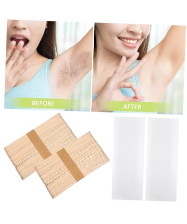 Beatifufu 200 Pcs Wax Paper & Applicator Sticks - Premium Hair Removal Wax Strips for Body & Face - Buy Online on GoSupps.com