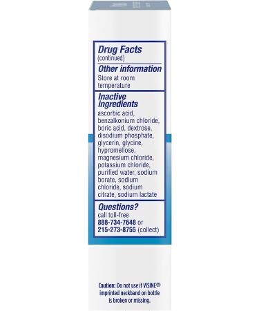 Visine Dry Eye Relief Lubricant Eye Drops | Moisturize & Soothe Irritated Eyes | Polyethylene Glycol Formula | 0.5 fl. oz - Pack of 1 - Buy Online on GoSupps.com