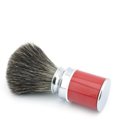 Hand Assembled Stunning Red Handle Black Badger Hair Shaving Brush for Men.