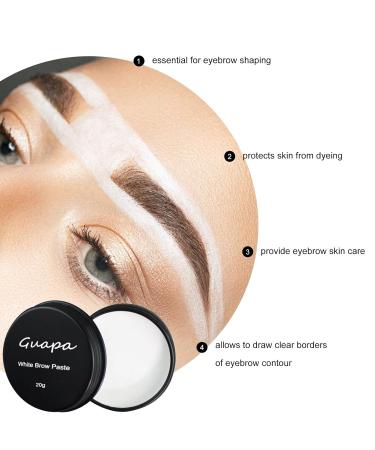 Eyebrow White Mapping Paste for Permanent Makeup - 20g Cream Tool for Brow & Lip Shaping (Black Tin - Buy Online on GoSupps.com