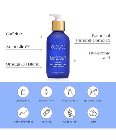 Kayo Concentrated Firming Serum 4 oz. | Hydrating and Firming Formula with Hyaluronic Acid, Caffeine, and Omega Oils | Tighten and Moisturize Skin for All-day Hydration - Buy Online on GoSupps.com