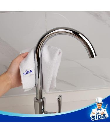 MR.SIGA Microfiber Cleaning Cloth - Pack of 12, Streak Free All-Purpose Towels, White, 32x32 cm - Buy Online on GoSupps.com