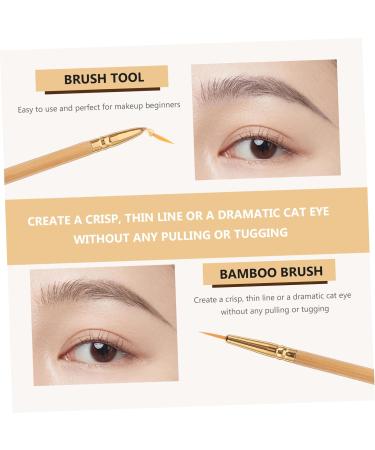 Beavorty 3 Pcs eyeliner sharpener eyeliner pen eyeliner brush Bamboo Brush Straight Bent Angled Brush mediumx3pcs As Shownx3pcs - Buy Online on GoSupps.com