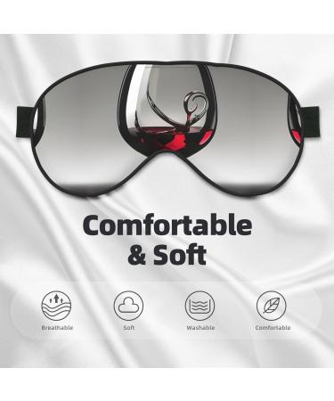 SSIMOO Wine Glass Sleep Mask - Adjustable Breathable Eye Mask for Comfortable Sleep | Fashionable Black Design - Buy Online on GoSupps.com