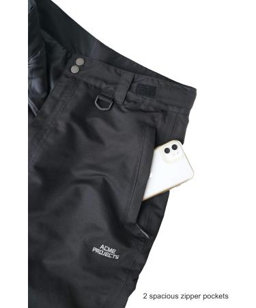 Acme Projects Insulated Snow Pants - 100% Waterproof Breathable Seam Sealed - Men s Medium Black | International Shipping - Buy Online on GoSupps.com
