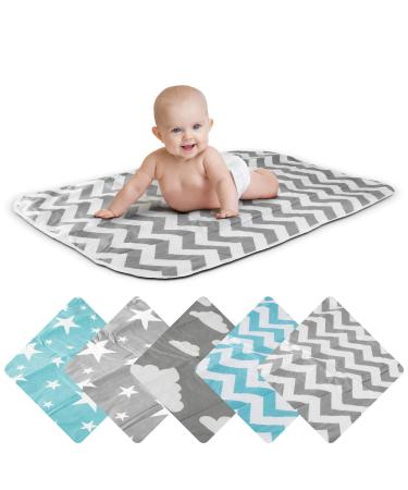 Breathable Washable Baby Diaper Wrap Pad | 50x70 cm Zigzag Gray | Reusable Infant & Toddler Ceiling Pad - Buy Online on GoSupps.com