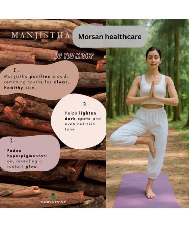 Morsan Manjistha Capsules 500mg (9:1 Extract) | Ayurvedic Herbal Supplement with Rubia Cordifolia | Supports Skin & Blood Purification | Detox Formula | 60 Vegan Gluten-Free | Pack of 2 - Buy Online on GoSupps.com