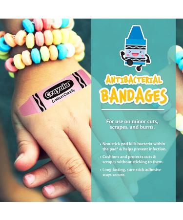 Crayon Shaped Kids Bandaid - Flexible Adhesive Bandages for Wound Care | First Aid Kit for Minor Cuts, Scrapes, Abrasions & Burns - 1 Pack - Buy Online on GoSupps.com