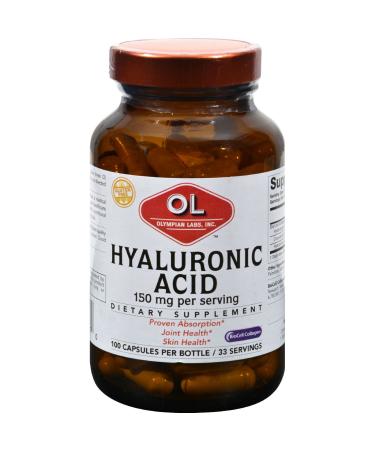 Olympian Labs Hyaluronic Acid 150mg | 99 Capsules | Support Healthy Connective Tissue and Joints - Promote Youthful Healthy Skin