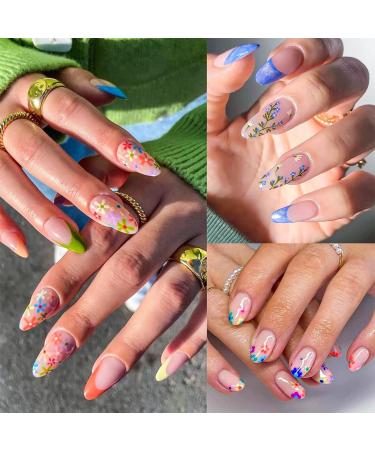 CHANGAR 30 Sheets Flower Nail Art Stickers 3D Self-Adhesive Colorful Floral Nail Decals Cute Design Nail Supplies for Women Manicure DIY - Buy Online on GoSupps.com
