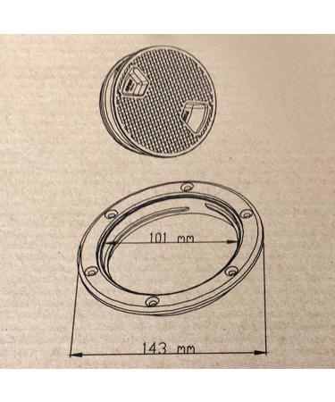 YaeMarine 4 Boat Deck Cover 2 Pack - Round Inspection Hatch & Deck Plate Access Lid - RV - Opening Dia 4 (101mm) - External Dia 5.63 (143mm) - Buy Online on GoSupps.com