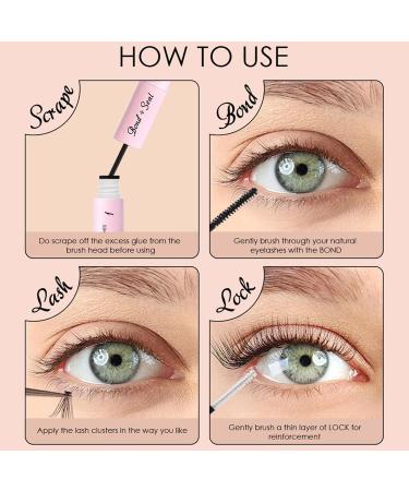 Long Lasting Eyelash Glue 2 In 1 Lash Glue 5g Double End Lashes Glue Waterproof Lash Seal Lash Glue Clusters And Seal Long Lasting Strong Hold Lash Bond For False Eyelashes Shakven opp bag Pink - Buy Online on GoSupps.com