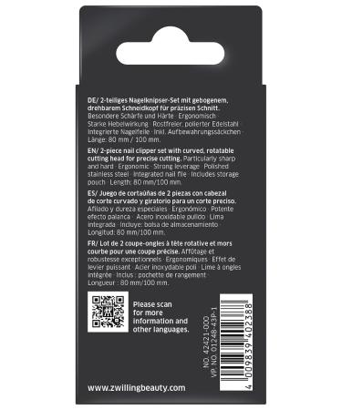 ZWILLING Nail Clippers Gift Set - 2 Pieces with Nail Catcher & File Extra Sharp & Durable Red - Perfect for All Nail Care Needs - Buy Online on GoSupps.com