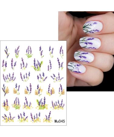 JMEOWIO 9 Sheets Spring Flower Nail Art Stickers Decals Self-Adhesive Colorful Summer White Floral Nail Supplies Nail Art Design Decoration Accessories - Buy Online on GoSupps.com