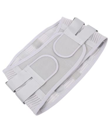 EXCEART Sports Men Waist Support Pelvis Breathable Waist Support Strap Gym Binder Air Mesh Back Brace Trainer Man Stress 115X23X1CM Silver3