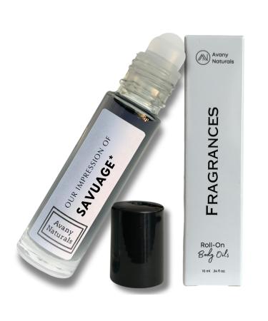 Solid Cologne Men - Long Lasting Colognes Mens Perfume Samplers Alt Body Fragrance Roll on with Bigger Bottle & Rollerball Travel Size TSA Approved (.33 OZ Savuage) 1.2 Fl Oz (Pack of 1) Savuage